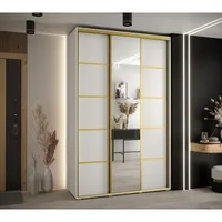 Skriňa s posuvnými dverami so zrkadlom Davos 5 160 cm 45 cm hĺbky Biela