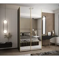 Skriňa s posuvnými dverami Lux 2 130 Čierna