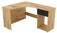 Rohový písací stôl Corner Drevo tmavohnedé