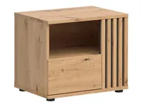 Nočný stolík Vabres Svetlohnedé drevo Čierna