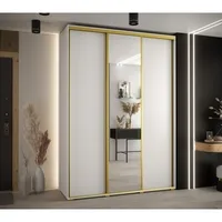 Skriňa s posuvnými dverami so zrkadlom 180 45 Cannes 3 Biela