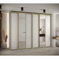 Skriňa s posuvnými dverami so zrkadlom vysoká Davos 3 300 hĺbka 60 cm Biela