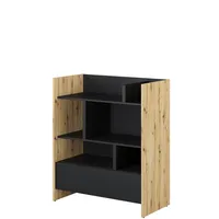 Regál Bed Concept Svetlohnedé drevo Čierna