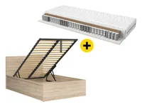 Zostava posteľ Tetrix 120x200 s roštom a matracom Ceres Svetlohnedé drevo