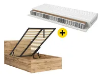 Zostava posteľ Tetrix 120x200 s roštom a matracom Ceres Svetlohnedé drevo