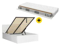 Zostava posteľ Tetrix 140x200 s roštom a matracom Ceres Biela