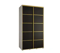 Skriňa Cannes 4 140 hĺbka 60 cm Biela Čierna