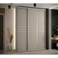 Skriňa s posuvnými dverami Dakota 10 170 cm 45 cm hĺbky Sivá