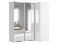 Rohová skriňa Flex 220 cm Biela