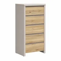 Komoda Kaspian Svetlohnedé drevo Sivá