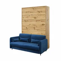 Sklápacia posteľ s pohovkou 140 zvislá Bed Concept vo farbe Dub Artisan