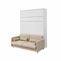 Sklápacia posteľ s pohovkou 140 zvislá Bed Concept vo farbe Alpská biela