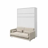 Sklápacia posteľ s pohovkou 180 zvislá Bed Concept vo farbe Alpská biela