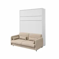 Sklápacia posteľ s pohovkou 160 zvislá Bed Concept vo farbe alpská biela