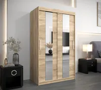 Skriňa s posuvnými dverami so zrkadlom Pole 120 Svetlohnedé drevo