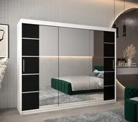 Skriňa s posuvnými dverami Verona 4 250 Biela Čierna