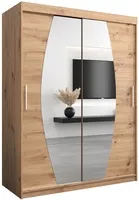 Skriňa s posuvnými dverami Elypse 150 cm Svetlohnedé drevo