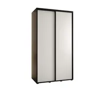 Skriňa s posuvnými dverami Davos 1 140 60 cm hĺbky Biela Čierna