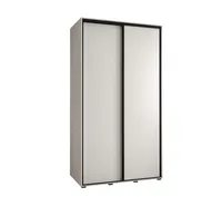 Skriňa s posuvnými dverami Davos 1 140 60 cm hĺbky Biela Čierna