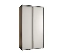 Skriňa s posuvnými dverami Davos 1 140 60 cm hĺbky Biela Čierna