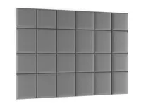 Súprava čalúnených panelov Quadratta 240x180 cm Sivá