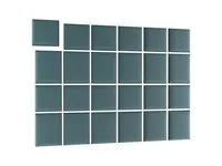 Súprava čalúnených panelov Quadratta 240x180 cm Zelený Modrá