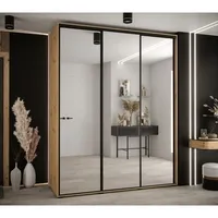Skriňa s posuvnými dverami Davos 2 190 cm 60 cm hĺbky Svetlohnedé drevo