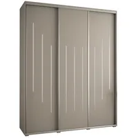 Skriňa s posuvnými dverami vysoká Dakota 8 190 hĺbka 45 cm výška 235,2 cm Sivá