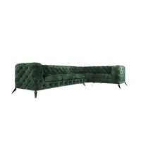 Rohová sedacia súprava Chesterfield Chelsea Zelený