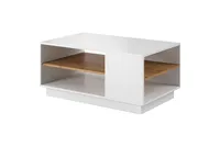 Odkladací stolík 3D Svetlohnedé drevo Biela