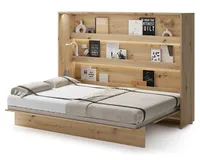 Sklápacia posteľ horizontálna 140 Bed Concept Svetlohnedé drevo