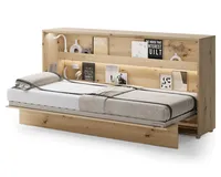 Moderná sklápacia posteľ do obývačky alebo spálne 90 Bed Concept Svetlohnedé drevo