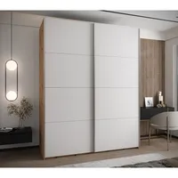 Skriňa s posuvnými dverami Lux 1 200 Svetlohnedé drevo Biela