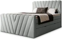 Kontinentálna posteľ 140 Candice Sivá