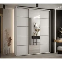 Skriňa s posuvnými dverami so zrkadlom Davos 5 200 cm 45 cm hĺbky Biela