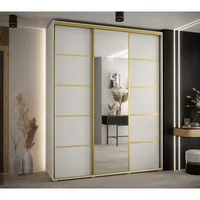 Skriňa s posuvnými dverami so zrkadlom Davos 5 200 cm 45 cm hĺbky Biela