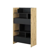 Regál Bed Concept Svetlohnedé drevo Čierna