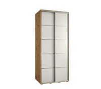 Skriňa Cannes 4 110 hĺbka 60 cm Svetlohnedé drevo Biela