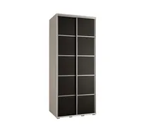 Skriňa Cannes 4 120 hĺbka 60 cm Biela Čierna