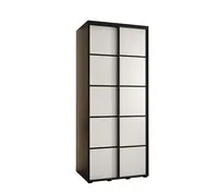 Skriňa Cannes 4 120 hĺbka 60 cm Biela Čierna