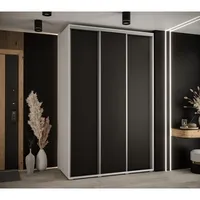 Skriňa s posuvnými dverami Davos 1 150 cm 60 cm hĺbky Biela Čierna