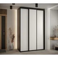 Skriňa s posuvnými dverami Davos 1 150 cm 60 cm hĺbky Biela Čierna