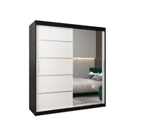 Skriňa s posuvnými dverami Verona 2 180 Biela Čierna