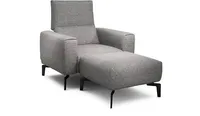 Kreslo s taburetom Cosy Sivá