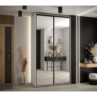 Posuvná skriňa Davos 2 140 45 cm hĺbky Biela Čierna