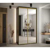 Posuvná skriňa Davos 2 140 45 cm hĺbky Čierna