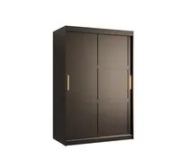Skriňa s posuvnými dverami na oblečenie s tyčami Ramiro 1 120 cm Čierna