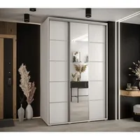 Skriňa s posuvnými dverami so zrkadlom Cannes 5 160 cm 60 cm hĺbky Biela
