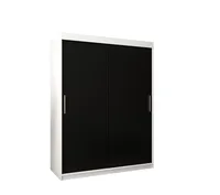 Skriňa s posuvnými dverami Tokyo 150 cm Biela Čierna