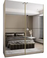 Skriňa s posuvnými dverami Lux 2 200 Biela Čierna